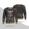 Suéter Masculino Pulôver 2022 Casual Solto Manga Longa Top Estampa Digital 3D de Tatuagem Customização