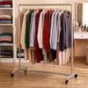 Estante de exhibición de ropa con ruedas perchero móvil pórtico de tubería de agua ropa de mujer de pie sala de transmisión en vivo tienda de tintorería perchero