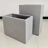 Maceta de cemento pintura de piedra real caja de flores de lodo de magnesio cuenca rectangular grande para plantas verdes balcón exterior banda de arco creativa