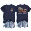 Ropa Casual de Verano para Mujer de Manga Corta con Estampado Doble Retro Comercio Exterior