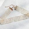 Amazon joyería transfronteriza temperamento súper hermoso gargantilla lentejuelas sexy collar de malla seda diamante flash cadena para el cuello cadena clavícula