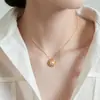 Yuebao Jewelry Collar de Perlas Hueco Ruyi de Plata de Ley S925 Cadena para Clavícula Versátil de Lujo Ligero Francés Más Vendido