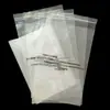 Sacos de Embalagem PE com Avisos Perfurados para Lojas de Roupas, Brindes Corporativos, Brinquedos, Acessórios para Celular, Sacos Transparentes de Plástico Autoadesivos