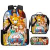 Mochila de animación de One Piece, Luffy, el niño del sombrero de paja, One Piece, King of Navigation, mochila escolar para estudiantes de primaria y secundaria.