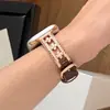 Conector de Cobre com Pérolas e Renda Pulseira de Relógio de Couro Genuíno com Padrão de Crocodilo Adequado para Apple Watch iwatch 1ª 2ª 11/10 Ultra