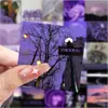 59 Pegatinas de Paisaje Morado Curativo Atmosférico Pegatinas de Pared iPad Material para Cuaderno Pegatinas Decorativas Impermeables