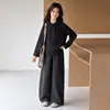 Conjunto Outono/Inverno 2026 para Meninas Novo Casual Estilo Coreano Médio/Grande Crianças Colete de Algodão com Moletom com Forro de Lã e Calça de Moletom Tendência