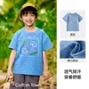 [Algodón Elastano] Ropa Infantil Cotton Hall Camiseta para Niños Camiseta a Rayas de Manga Corta para Niñas Clase a 10A Transpirable Antibacteriana Ropa de Verano para Niños