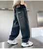 Pantalones para Niños para Primavera y Otoño, Nuevo Estilo de Moda para Niños Mayores, Ropa de Primavera Estilo Urbano, Pantalones Largos de Mezclilla para Niños, Moda al por Mayor y Dropshipping
