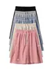 Pantalones cortos deportivos de pierna ancha de seda de hielo para mujer, estilo fino de verano, talla grande, cintura alta, holgados, adelgazantes, pantalones casuales de longitud media