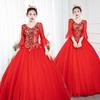 Traje Solo Golden Chorus Novo Estudante Apresentação Arte Exame Traje Saia Tutu Vocal Vestido Longo de Noite para Mulheres