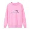 Sudadera de Felpa con Cuello Redondo, Estilo Casual Otoño e Invierno 2026, Estampada, Corte Holgado, Pareja, Ropa Deportiva