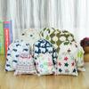 Bolsa con cordón de algodón y lino estampada con liquidación de fábrica, bolsa para guardar ropa interior, artículos diversos, bolsa de regalo para viajes