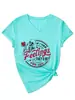 Camiseta de Verano de Manga Corta con Cuello en V para Mujer de Tallas Grandes (100 kg), con Diseño y Estampado Únicos, Top Adelgazante