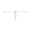 Cadena de extensión ajustable extraíble de silicona chapada en oro de plata esterlina S925, pulsera de perlas con cuentas DIY, collar, cadena de conexión, cadena de cola