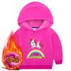 Suéter de forro polar para niñas Sunshine Rainbow Little White Horse otoño e invierno 2022 nuevo estilo western sudadera con capucha para bebés niñas