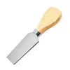 Fabricante Juego de Cuchillos para Queso de Acero Inoxidable con Mango de Madera Herramienta Pala Tenedor Cuchillo para Queso Pizza Pastel Espátula para Mantequilla Mantequilla
