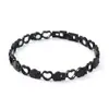 Pulseira Magnética Amazon Cross Cobre Antigo Vermelho Três Fileiras Fecho Dobrável Eletrodepositado Escovado Pulseira Liga de Zinco Joias Masculinas