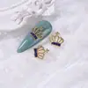 Joyería de Aleación de Corona para Uñas Transfronteriza Plata Super Brillante Luz Lujo Diamante Aleación Diamante Fondo Plano Accesorios Diamante Transfronterizo Venta al por Mayor