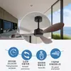 El nuevo modelo de ventilador de techo sin luces de Jingbaiteng para uso doméstico en la sala de estar, con fuerte potencia de viento y funcionamiento silencioso, adecuado para dormitorios y restaurantes, en estilo vintage.