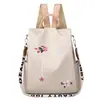 2020 Nueva Mochila Bordada con Flores Estilo Nacional Literario Mochila Oxford Gran Capacidad Bolso de Mujer Celebridad de Internet Dropshipping
