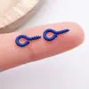 Uñas Ojo de Oveja Pintadas de Metal, Uñas Cuerno de Oveja Pintadas con Spray de Colores, Tornillos de Colores, Piezas de Accesorios para Manualidades, Colgantes para Llaveros