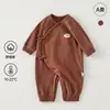 Enterizo con Lazos para Bebé de 0 a 6 Meses Tipo A Pijamas de Bebé para Primavera y Otoño Ropa de una Pieza Ropa de Bebé Mariposa Ropa Estilo Monje