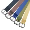 Cinto de Fivela de Pino em Lona Porosa Cinto de Lona Masculino 3,7 cm de Largura Longo Cinto de Treinamento Militar Cinto Tático para Exterior