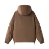 Chaqueta de Trabajo con Capucha de Plumas para Hombre Invierno Nuevo Estilo Exterior Cortavientos Chaqueta de Montañismo Ropa de Abrigo Cálida Holgada