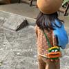 Bolso Infantil de Lana para Niña Boca Grande Ama Divertido Hecho a Mano Crochet Bolso para Teléfono Bolso Cruzado Boca de Salchicha para Niña