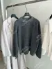 Yuran 26 Nuevo Estilo de Principios de Primavera Moda 3.1 Tacto Piel Lana de Alpaca Finamente Hilada Cuello Redondo Suéter Chaqueta Tejida Micro-Capullo
