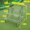 Estante para Flores de Acero Inoxidable de Múltiples Capas Escalalonado para Piso Balcón Estante para Flores Suculentas para Interior Sala de Estar Exterior Soporte para Macetas