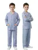 Atacado de roupão hospitalar infantil de algodão com mangas compridas, pijamas para pacientes hospitalares, roupas para pacientes fáceis de remover, feito sob medida da fábrica de origem