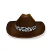Chapéu de Cowboy Ocidental com Borda de Vaca para Crianças Festa de Carnaval Chapéu de Cavaleiro Rosa para Crianças Chapéu Cos de Feriado