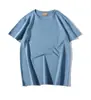 Camiseta de manga corta con cuello redondo, doble cara, mercerizada, 200g, 50 unidades, estilo americano, deportiva, casual, cómoda, clásica, moderna, con logo estampado