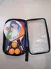 Rackets de tenis de mesa directas de fábrica doble para niños de primaria principiantes entrenamiento 2 rackets obtén 3 pelotas bolsa para rackets venta al por mayor