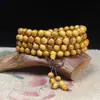 Atacado do Fabricante Contas de Madeira Dourada para Buda Pulseira de Sândalo Dourado 108 Peças de Pulseira de Contas de Sândalo Dourado para Buda