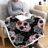 Manta mágica de variedad 3D especial transfronteriza, capa portátil, manta perezosa, manta de doble capa, serie de calaveras, pide al menos una pieza