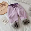 [En Stock] Pantalones de Chándal de Invierno Extra Gruesos para Niñas de 800g, Elegantes Pantalones Casuales Cálidos para Niños con Forro Polar