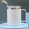 Taza de Acero Inoxidable de 12 oz Transfronteriza Taza de Oficina con Pajita y Asa Taza Aislada al Vacío para Coche para Exteriores Venta al por Mayor