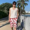 Traje de Baño para Mujer Estilo Coreano Sexy Bikini Dividido Fruncido Conjunto de Tres Piezas Traje de Baño para Mujer Bañador de Playa para Hombre Traje de Baño de Pareja