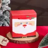Bolsa de Regalo Navideña Nochebuena Bolso de Papel Kraft Caja de Regalo de Manzana Empaque de Fiesta Navideña Bolsa de Papel para Dulces