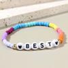 Pulsera con Cuentas de Arroz Letra Bohemia Moldy Taylor INS Joyería DIY Pulsera para Niños Joyería de Verano para Mujer
