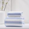 Toalla de Terciopelo Coral Rayada Absorbente Suave Engrosada Juego de Toallas Toalla Facial para Pareja Toalla de Baño de Uso Diario para Adultos