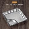 Acero Inoxidable 304 Plato para Snacks Coreano Pollo Frito Papas Fritas Compartimento para Salsa para Mojar Plato Rectangular Barbacoa Barbacoa Dorado Plato Plano