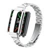 Adecuado para carcasa protectora de metal para pulsera OPPO 2/OPPOwatchFree correa sólida de tres eslabones montaje y desmontaje rápido