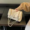 Bolsa Feminina Design Primavera/Verão 2026 Moderna Fashion Pequena para Mulheres, Bolsa Transversal Elegante Versátil com Corrente e Fecho, Bolsa de Luxo Leve