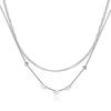 Collar de Acero Inoxidable Simple de Moda Nueva Estilo Coreano Joyería para Mujer Estrella Moda Diseño Versátil Sentido de Doble Capa para Usar Apilado Cadena