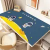 Tapete de mesa de astronauta, tapete de mesa para escrita de estudante, tapete de mesa especial para crianças, toalha de mesa para mesa de estudo e escrita, tapete de mesa
