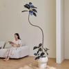 Lámpara de jardinería nórdica de lujo para sala de estar interior, maceta grande de alta gama, lámpara de lujo biónica, adornos de plantas de árbol falso, simulación verde